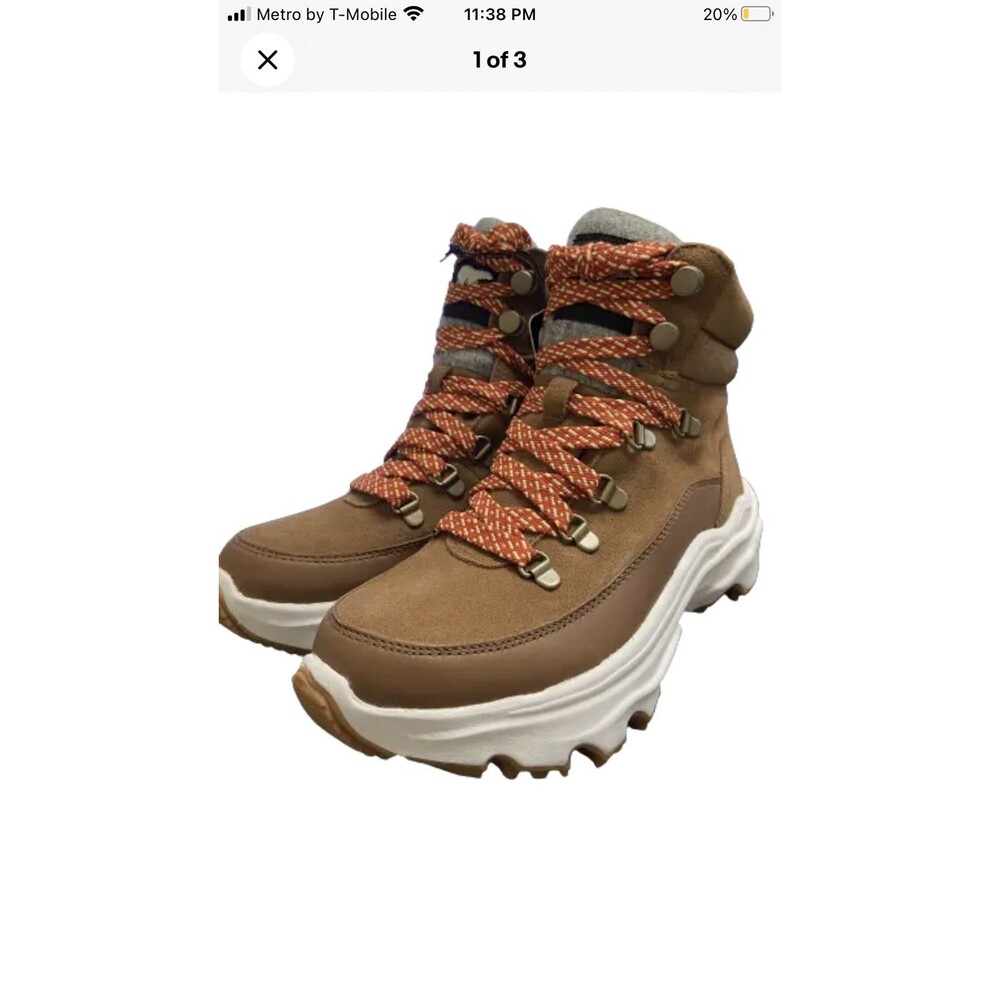 Sorel Women's Kinetic Breakthru Conquest WP Boots 2028271-242 Velvet Tan NEW